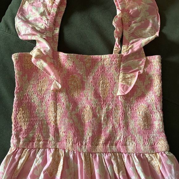 Sail to Sable x Palm Beach Lately Pink seashell print midi dress S - Picture 3 of 10